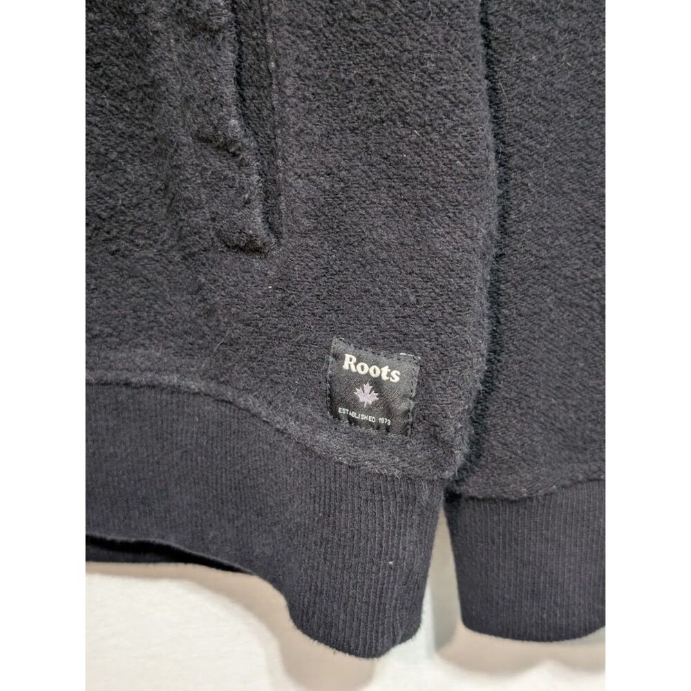 Roots Canada Full Zip Hooded Sweater Black Men's Size XL - Picture 6 of 13